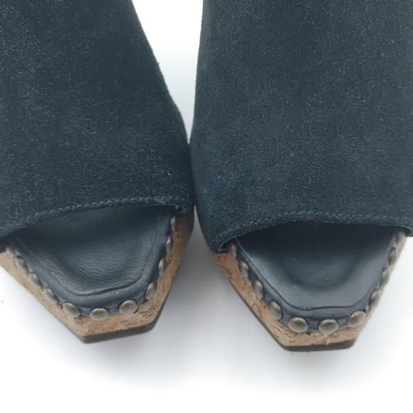 HERVE Leger suede & cork heels size 7 - Picture 5 of 14